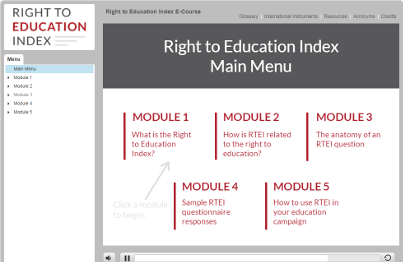 E-Course Menu